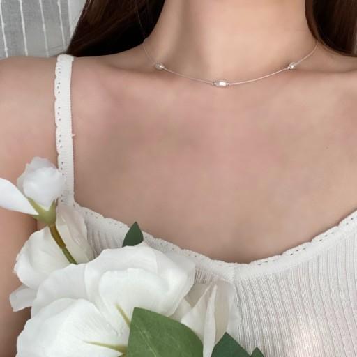 lily necklace 진주 초커 목걸이
