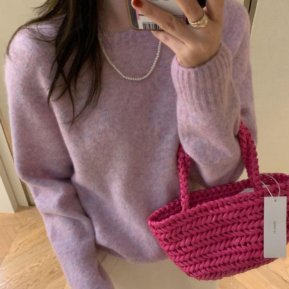 프영띵 pyt 홀가먼트 라마울 헤어 파스텔 보카시 스웨터 니트 3color