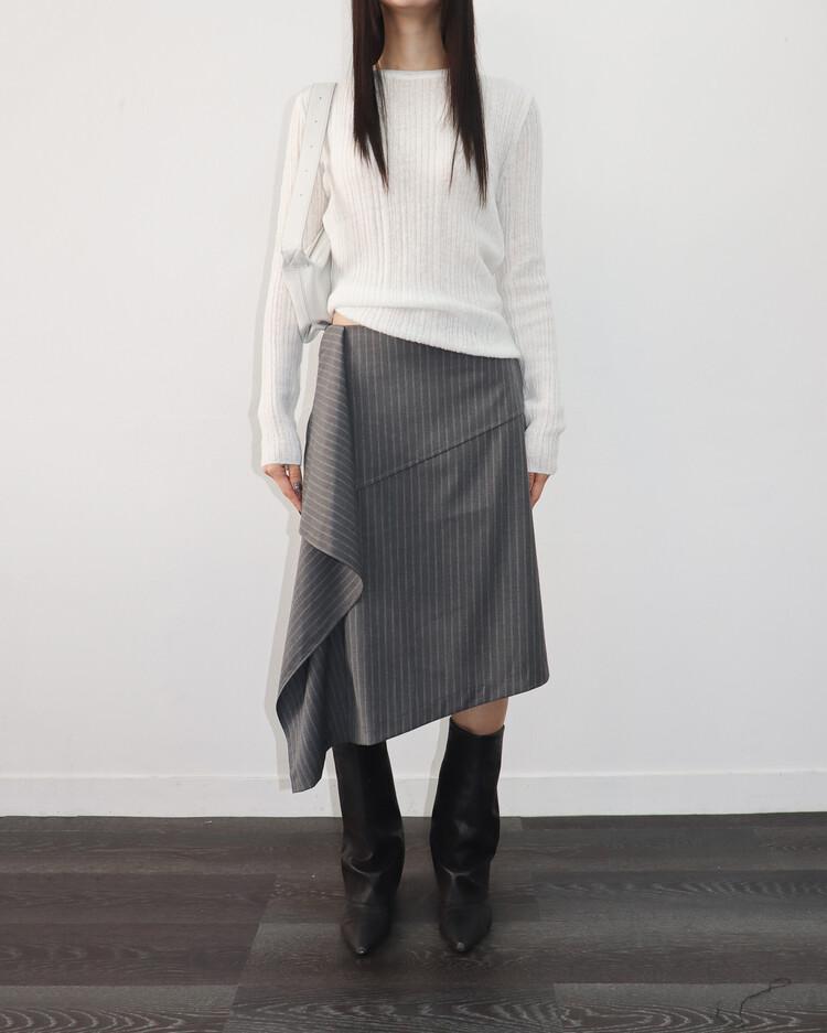 랩쳐 PLUG UNBAL SKIRT (2COLOR)