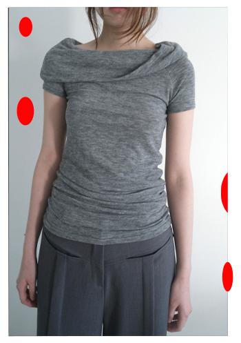 cowl neck off T-shirt (4c)
