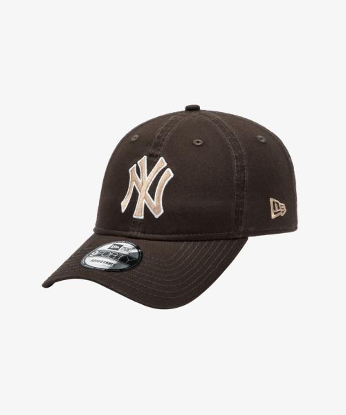 MLB 뉴욕 양키스 베이직 아웃라인 언스트럭쳐 볼캡 초콜렛