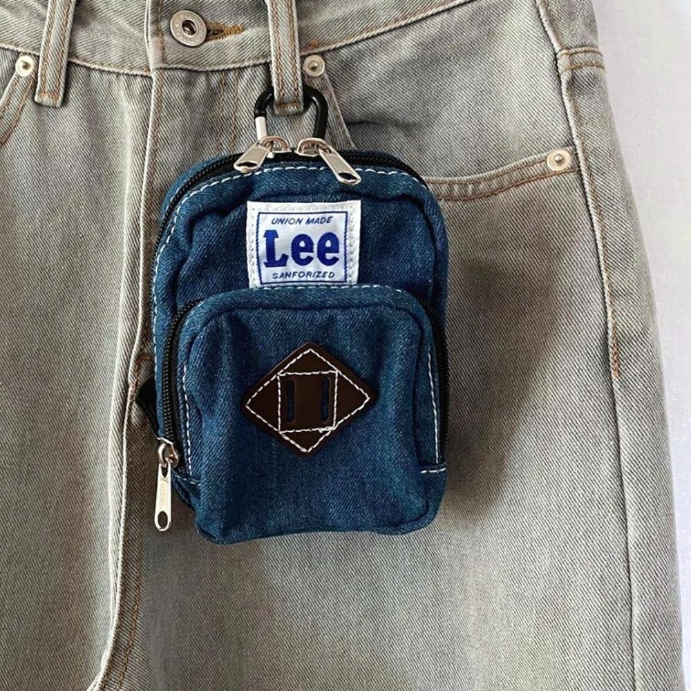 [Lee] 데님 미니 백팩 파우치백 카드지갑 동전지갑, denim waist pouch