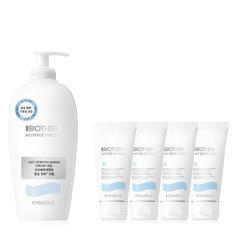 [N] 비오베르제뛰르 튼살 크림 400ml 점보 세트 (+샤워젤 200ml 정품용량 증정)