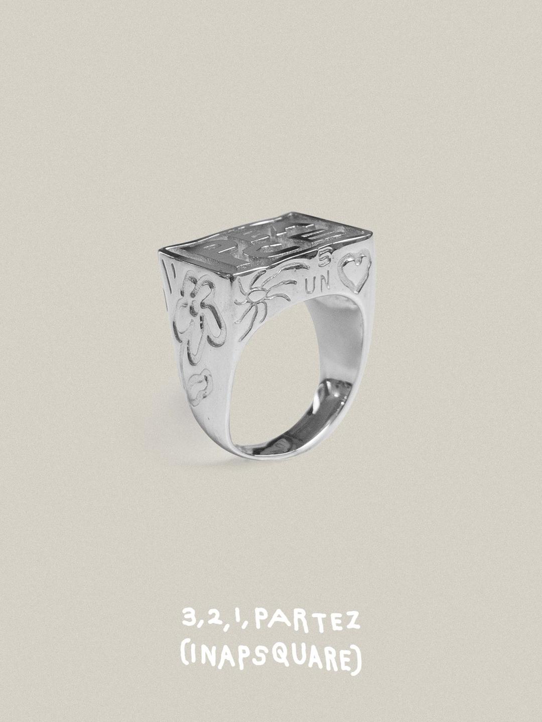 [partez x INAP] PEACE SIGNET RING
