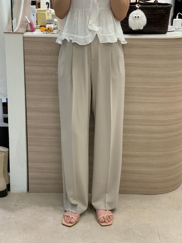 (온비전) 썸머 로렌 세미 와이드 슬랙스