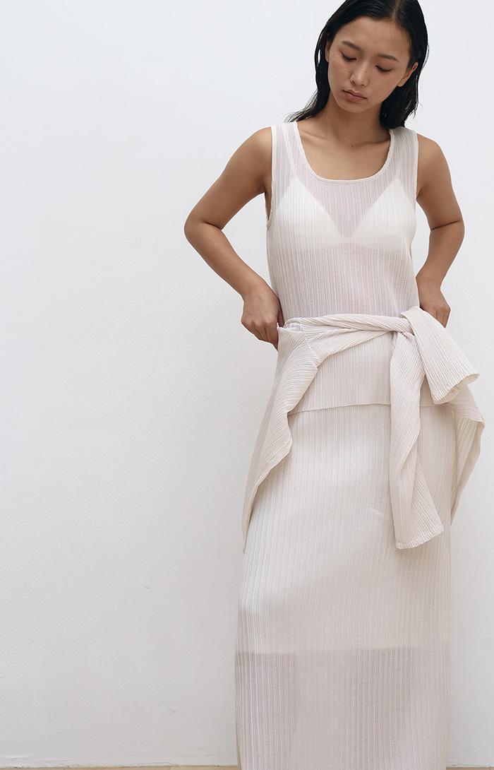 [1차 8/25예약배송] Pleats Maxi Skirt_Ivory