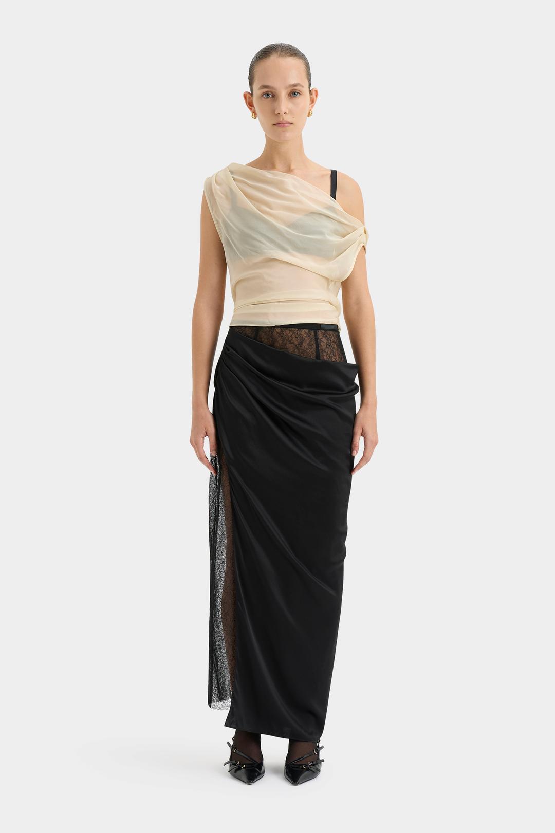 Strobe Cowl Top - BONE / 0P