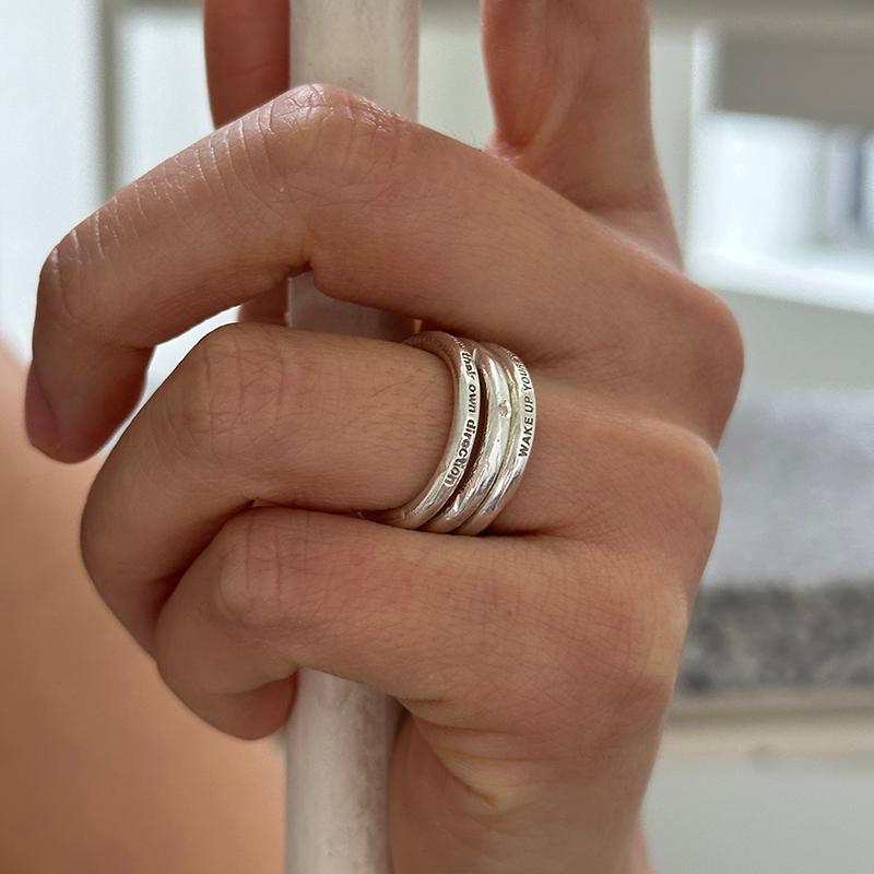 vintage letter ring (3 set)