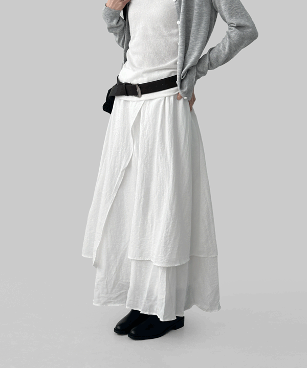 매니크 발레리 레이어드 롱 스커트