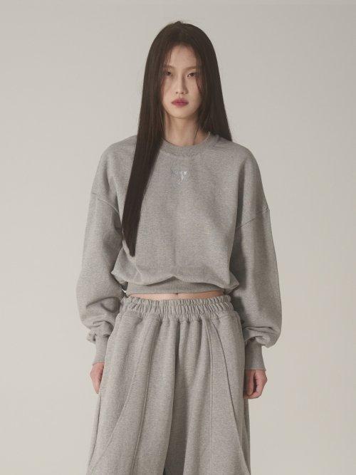 로고 스웻셔츠, 그레이