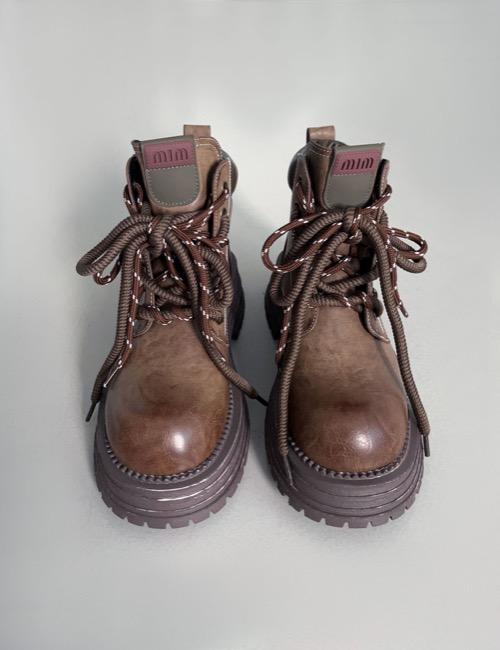 로웨어 [ real leather ] vintage two strap bold walker