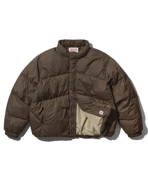 AECA CURVED SHORT PUFFER JUMPER-BROWN
