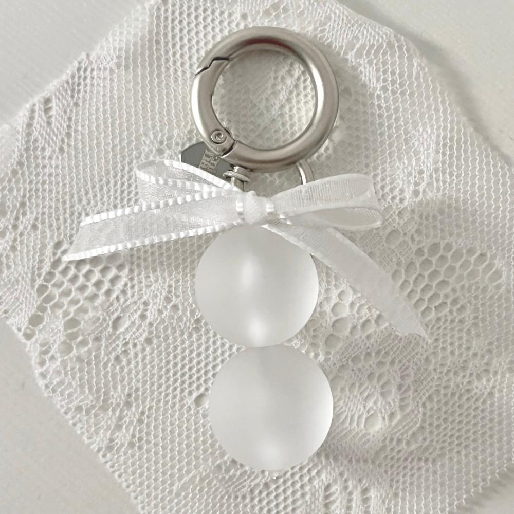 ENLUNANT | Bubble Ribbon Keyring_White