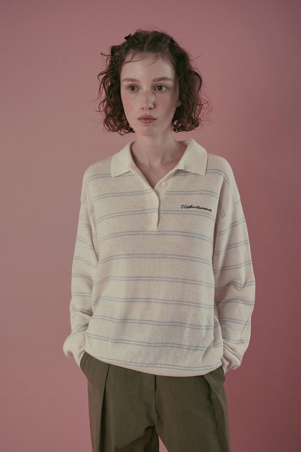 Cozit stripe knit_ivory