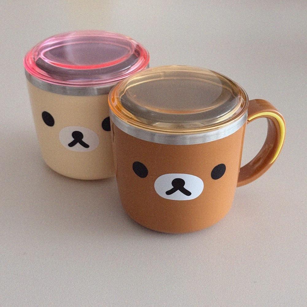뚜껑이 있는 리락쿠마 스텐컵
