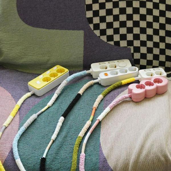 DIY 멀티탭 케이블 충전기 커버 커스텀 뜨개 코드삭스