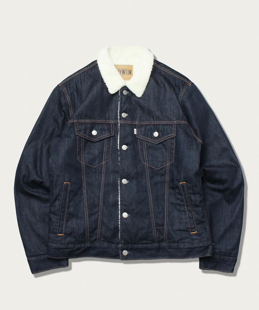 EDWIN jp sherpa denim trucker jacket