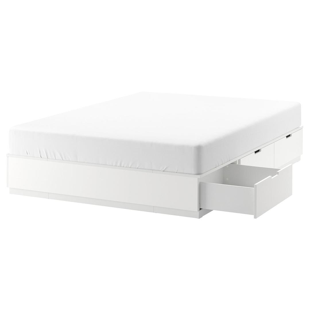 NORDLI 노르들리 수납침대프레임 - 화이트 160x200 cm