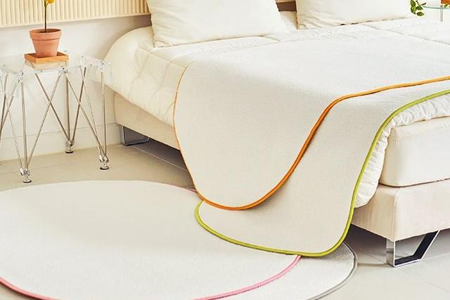 [리퍼] 따뜻한 온감 엣지 워셔블 러그 카페트 타원형 4size