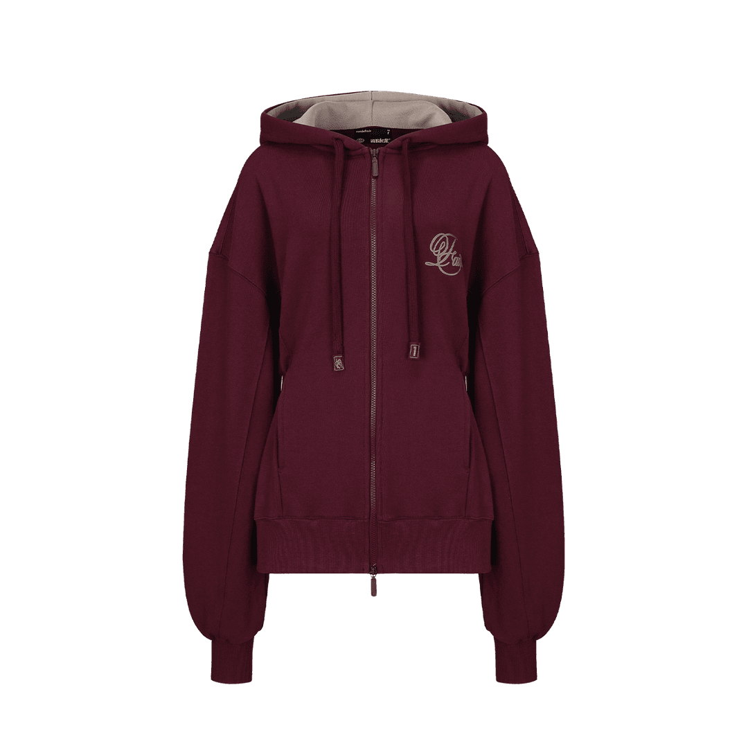 Faith over Fear 핏 체인저 후드집업 버건디