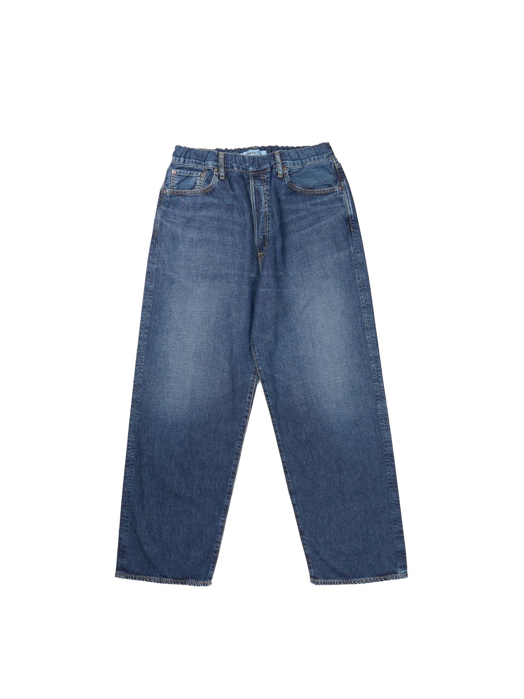 5P Easy Loose Jeans Indigo Blue