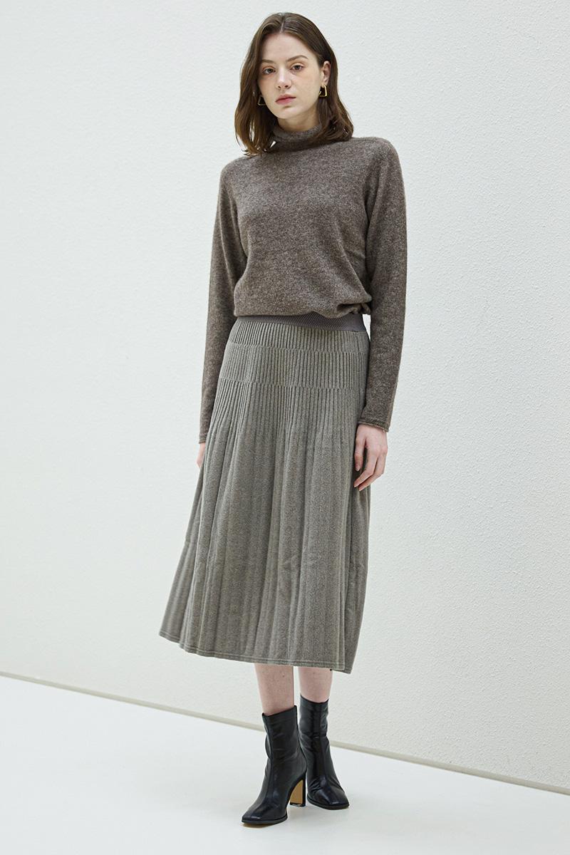 우븐 플레어 플리츠 스커트 _YI10WRPSK01