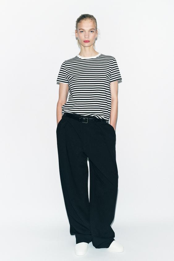 숏 슬리브 인터로크 티셔츠