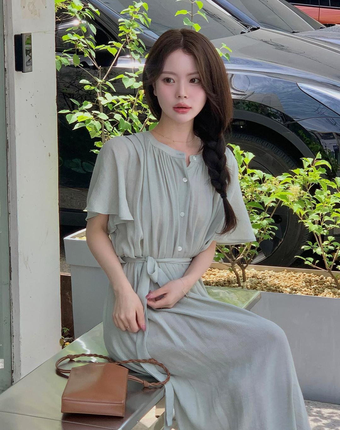 SUMMER LONG DRESS GREEN  섬머 롱 드레스 그린