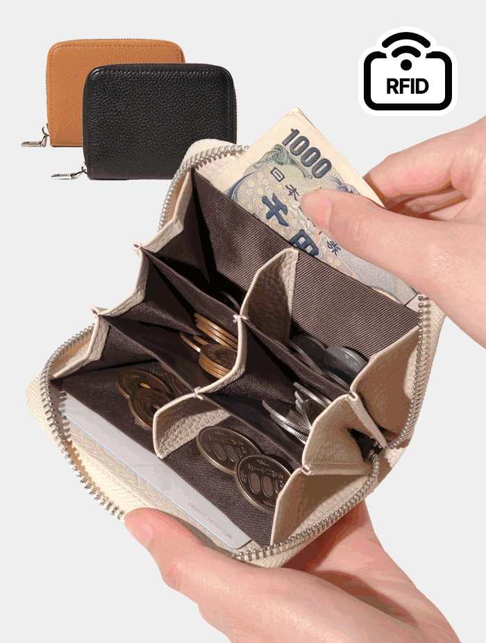 ★틱톡 특가 RFID 6칸 일본 엔화 여행용 케이스 동전지갑