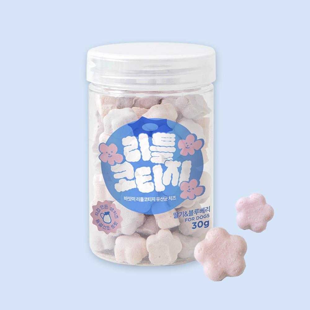 강아지 유산균 치즈 토퍼 밥꾸 간식 코티지 생치즈 프로바이오틱스 함유 고단백 저지방 저염 저칼로리 꽃모양 30g 1ea 기안이쎄오 기안84