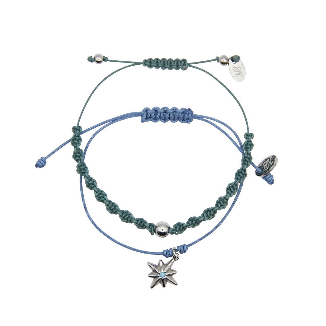 ocean bracelet set-blue green