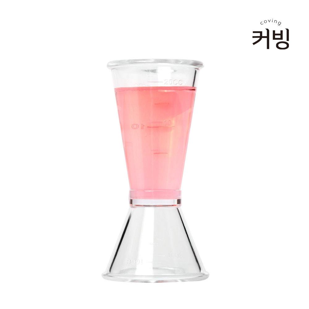 카페 투명 위스키 칵테일 계량컵 하이볼 PC 칵테일 지거 10-20cc