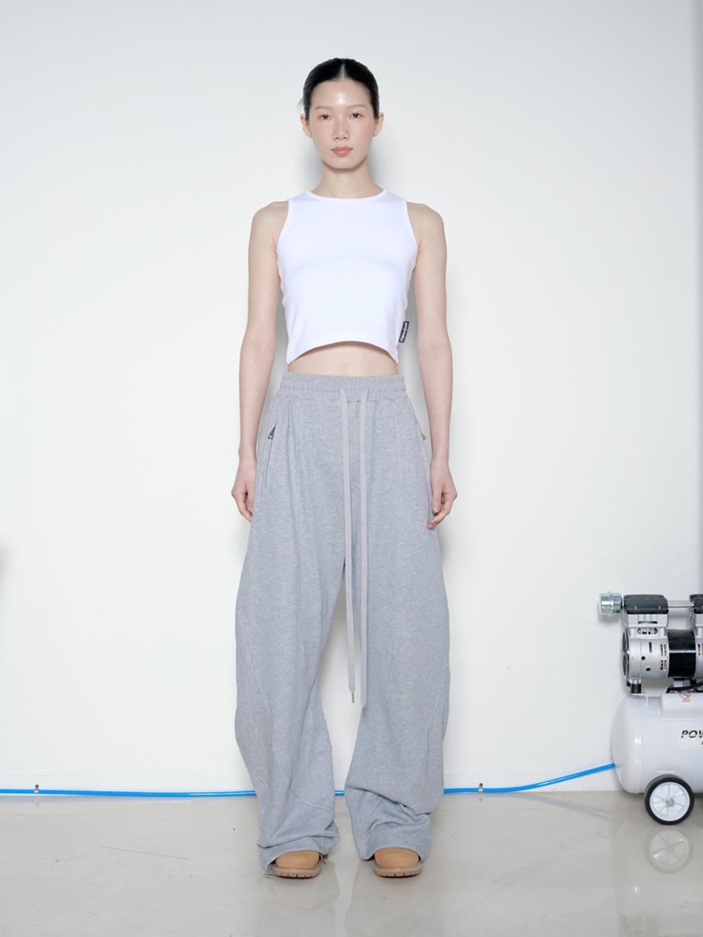 25ver. New balloon wide sweat pants gray 뉴 벌룬 와이드 스웻 팬츠 그레이