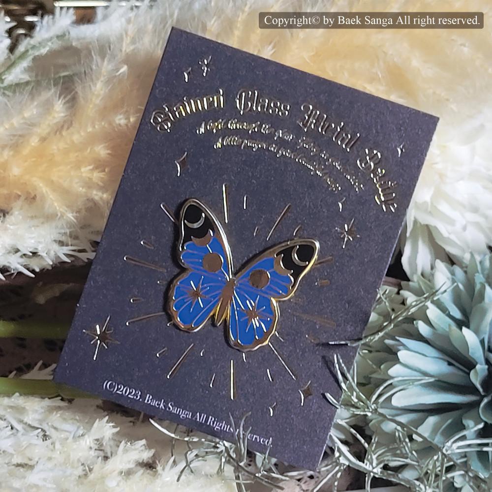 [백상아] 밤나비 금속뱃지