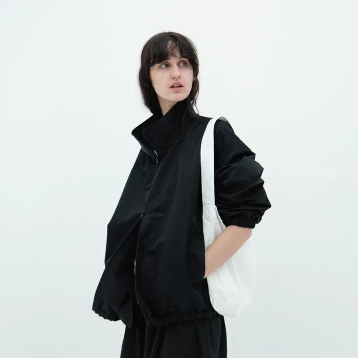 Doppioni nylon overfit jacket (black)