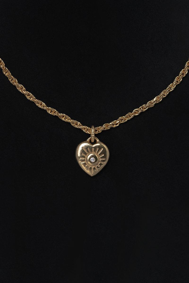 SUNLIT HEART NECKLACE [sterling silver]