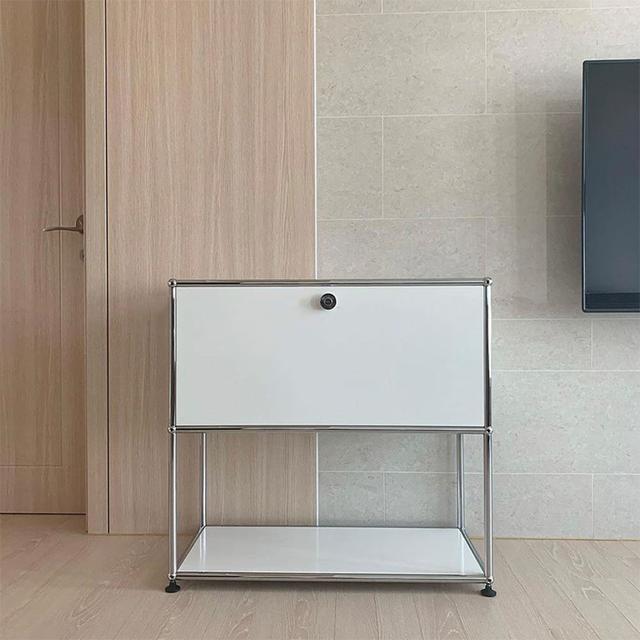 USM 모듈 수납장 거실장 틈새 거실 수납장 로봇청소기장 A1 화이트