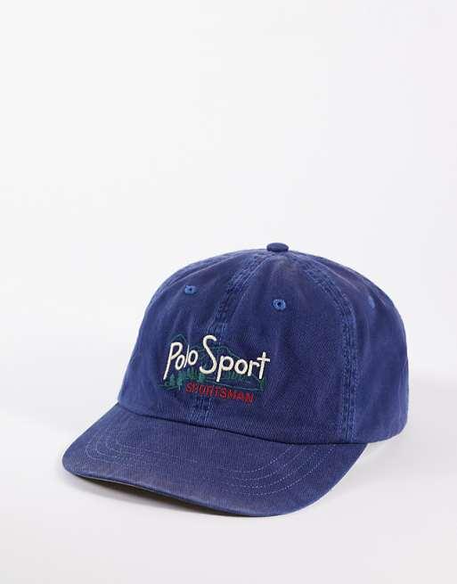 Polo Ralph Lauren Sports Capsule logo baseball cap in newport navy