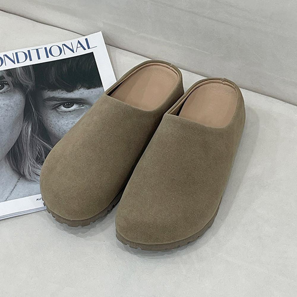 남자슬리퍼 남자블로퍼 보스턴뮬 커플 스웨이드 키높이 사무실슬리퍼