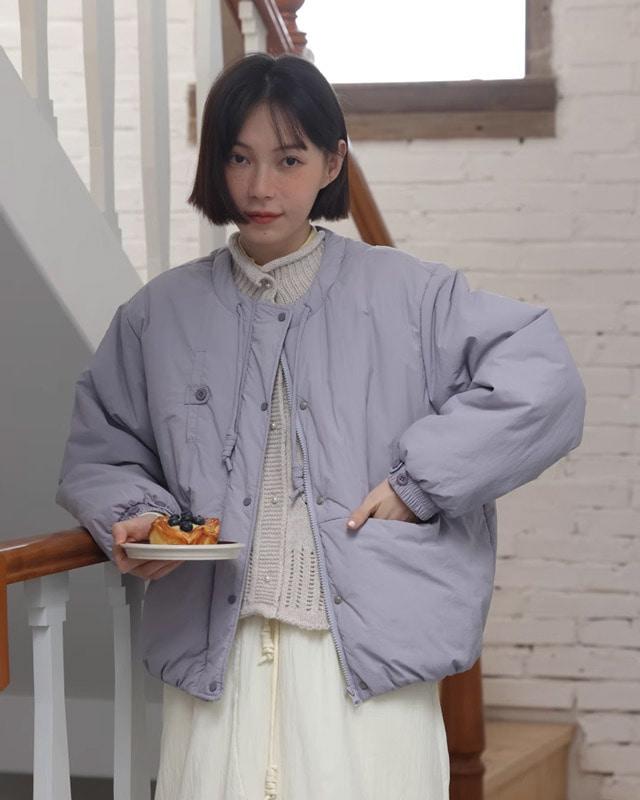 ODDMAKER 라운드넥 패디드 자켓 (2 컬러)