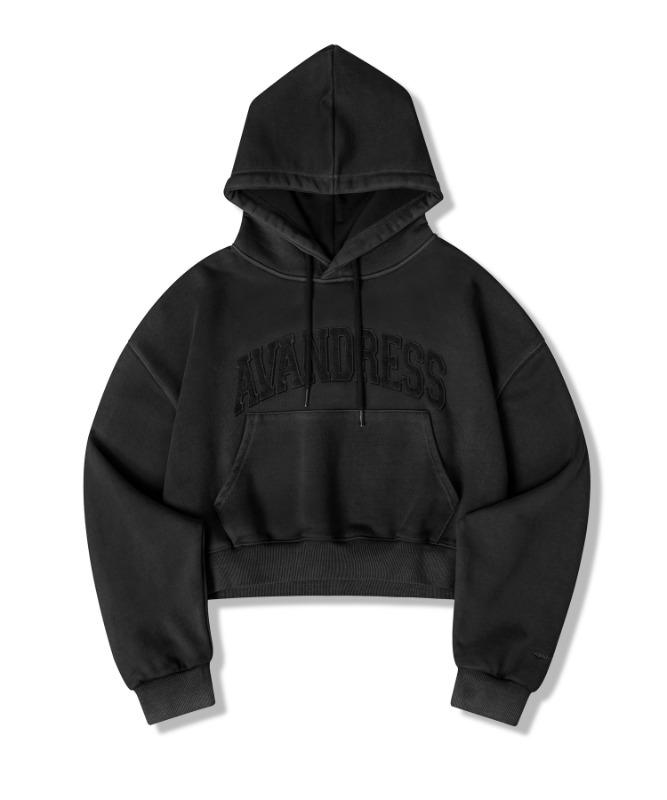 Pigment Felt Crop Hoody PIGMENT WASHING BLACK