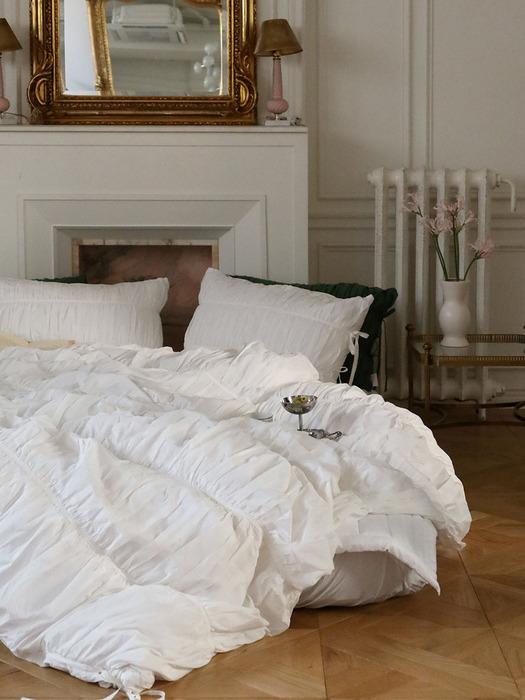 튜튜 플리츠 60수 고밀도 호텔침구 - 화이트 (S/Q/K)