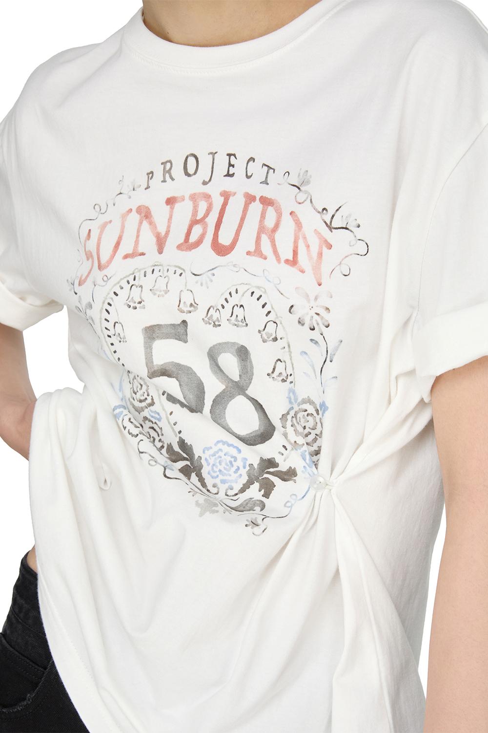Sunburn Two-way Overfit T-shirt, WHITE