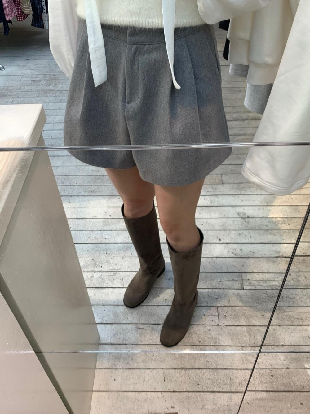 르라니 보나 울 핀턱 숏팬츠 기모 반바지 쇼츠 pt (3color)