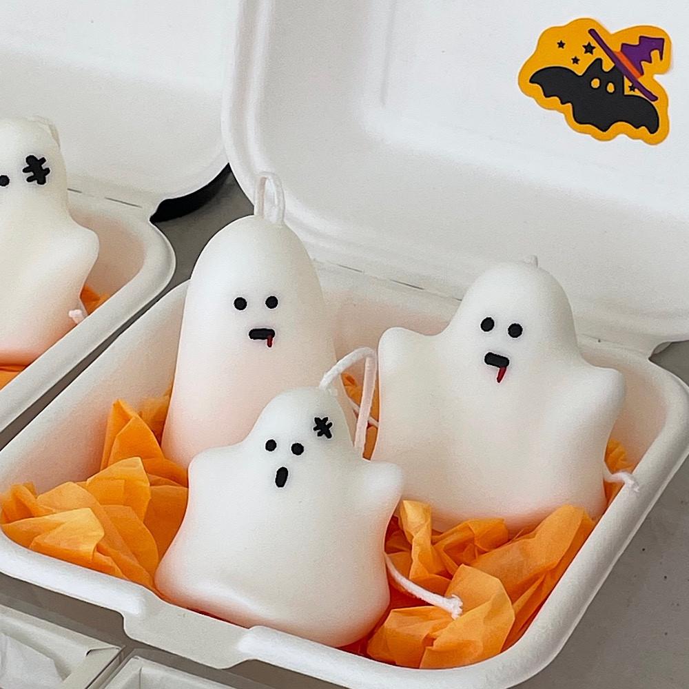 올어바웃데이 귀여운 유령 할로윈 고스트 인테리어 파티 단체선물 대량주문 캔들