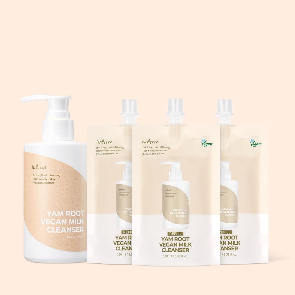 이즈앤트리 참마 비건 밀크 클렌저 220ml 1개 + 리필 100ml X 3개 세트
