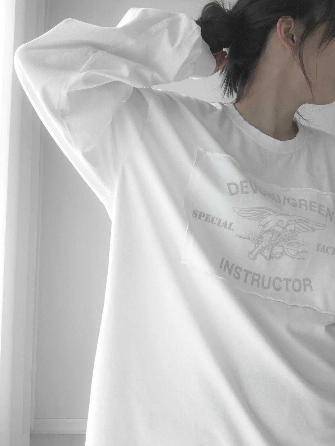 patch long sleeve tee