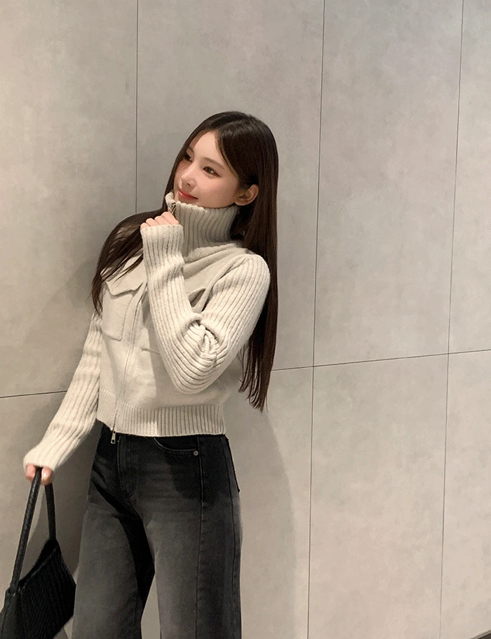 [라방 주문폭주] 라나 포켓 니트집업 (2color)