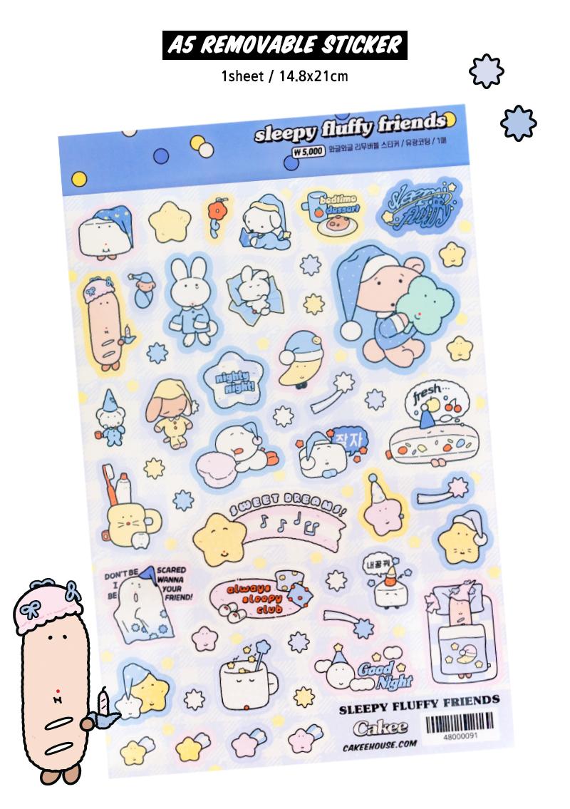 와글와글 리무버블 스티커 - 슬리피 플러피