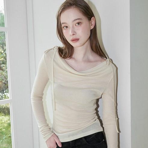 벰버 DRAPED STRING 티셔츠 - 티셔츠 | 쿠팡